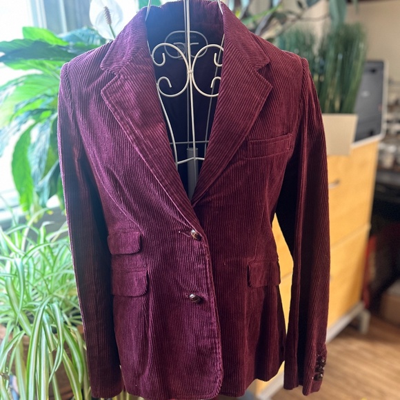 Robert0 Orsini Burgundy 1970’s Vintage Corduroy blazer - Picture 3 of 5